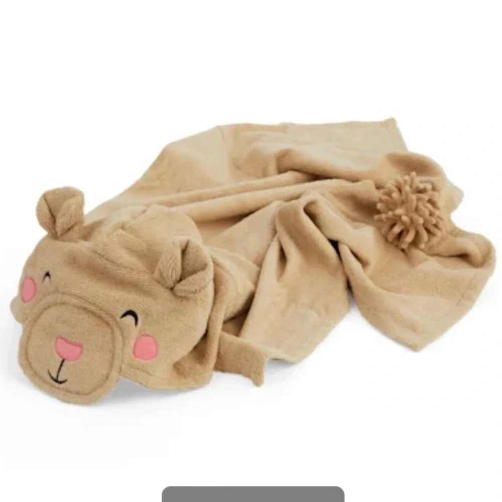 NWT Bear robe hooded dog wash towel L/XL